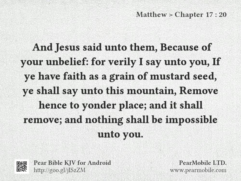 Matthew, Chapter 17:20